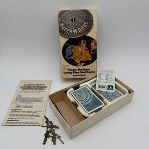 Vintage Waterworks Leaky Pipe Card Board Game #770 COMPLETE 8 to Adult 1972